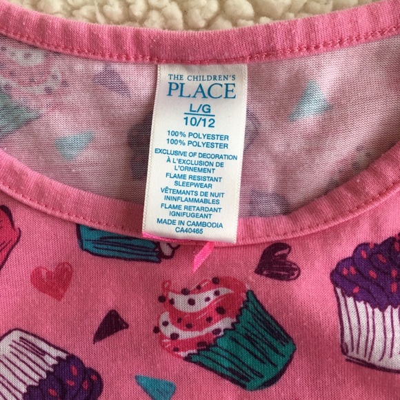 The Children’s Place Girls Cupcake PJ Dress - Picture 2 of 2